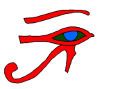 Desenho Olho de hórus pintado por matheus l.m.