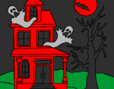 Desenho Casa do terror pintado por Erik zika
