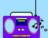 Desenho Radio cassette 2 pintado por victoria