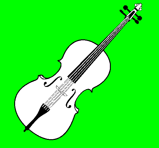 Desenho Violino pintado por violino natureza