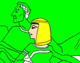 Desenho César e Cleopatra pintado por Rodrigo