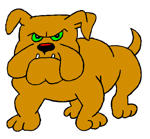 Desenho Cão Bulldog pintado por suse