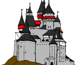 Desenho Castelo medieval pintado por Cavaleiro