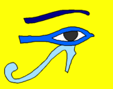 Desenho Olho de hórus pintado por fernanda