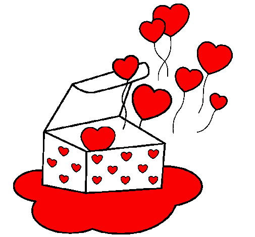 Desenho Balões pintado por caixa do amor 2