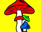 Desenho Cogumelos pintado por gustavo