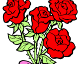 Desenho Ramo de rosas pintado por ana villa