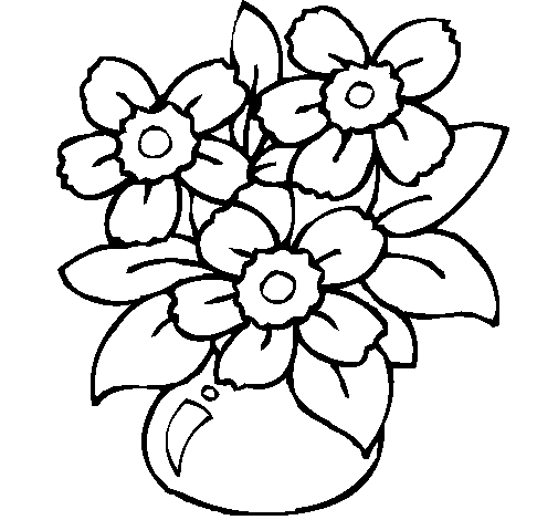 Desenho Jarro de flores pintado por flower