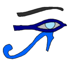 Desenho Olho de hórus pintado por francini