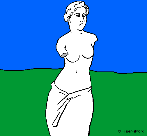 Desenho Vênus de Milo pintado por hermes