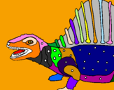 Desenho Dinossauro pintado por dragao