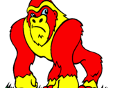 Desenho Gorila pintado por helder
