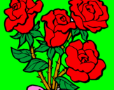 Desenho Ramo de rosas pintado por guilherme