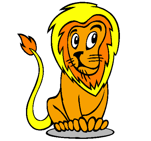 Desenho Leão pintado por fofo