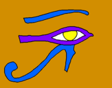 Desenho Olho de hórus pintado por Helinara