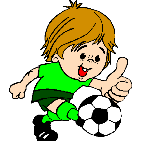 Desenho Rapaz a jogar futebol pintado por menino joia 2