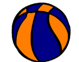 Desenho Bola de basquete pintado por bola laranja