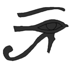 Desenho Olho de hórus pintado por biel bravao