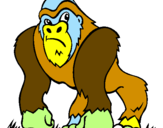 Desenho Gorila pintado por Vanda