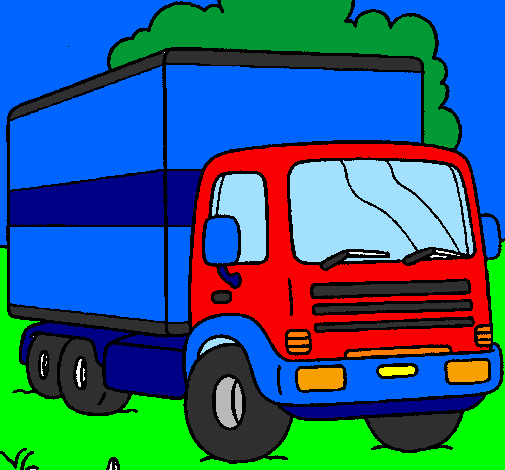 Desenho Camião pintado por caminhão