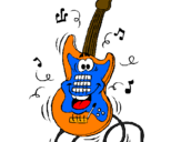 Desenho Guitarra pintado por Guitarra