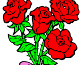 Desenho Ramo de rosas pintado por DAIANE - APAE