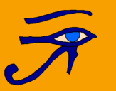 Desenho Olho de hórus pintado por olwio