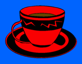 Desenho Taça de café pintado por pedro