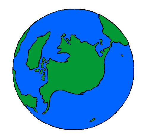 Desenho Planeta terra pintado por leticia