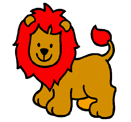 Desenho Leão pintado por Leãozinho