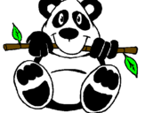 Desenho Urso panda pintado por julia