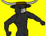 Desenho Cabeça de búfalo pintado por clara