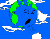 Desenho Terra doente pintado por Hellen