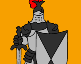 Desenho Cavaleiro pintado por cavaleiro medieval