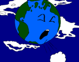 Desenho Terra doente pintado por Thamires