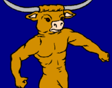 Desenho Cabeça de búfalo pintado por qazswxedcrfvtgbyyhnujmkik