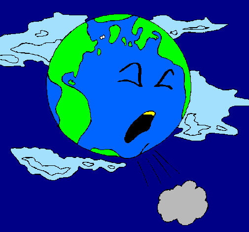 Desenho Terra doente pintado por gisleia