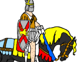 Desenho Cavaleiro a cavalo pintado por rei Atu