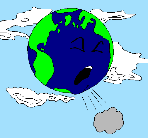 Desenho Terra doente pintado por andy 8 anos