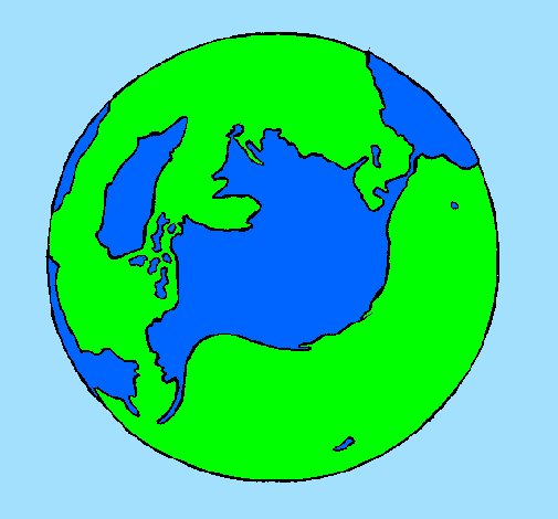 Desenho Planeta terra pintado por gabriel izumi