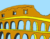 Desenho Coliseu pintado por olwio