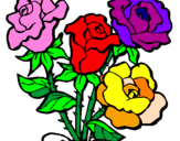 Desenho Ramo de rosas pintado por isabela