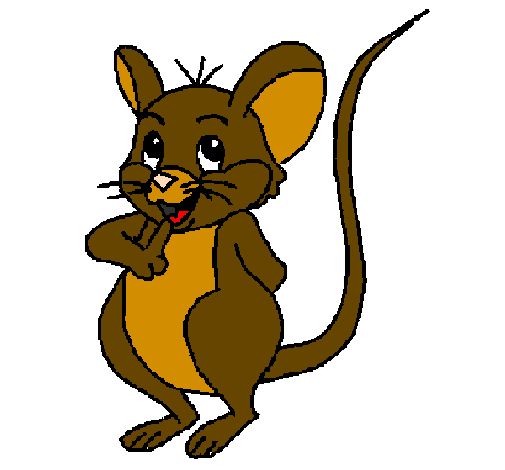 Desenho Rato pintado por Luísa