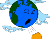Desenho Terra doente pintado por renata leao