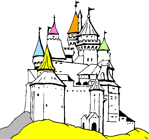 Desenho Castelo medieval pintado por Livinha (castelo da barbi