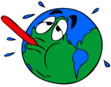 Desenho Aquecimento global pintado por ana beatriz