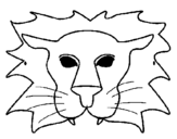Desenho Leão pintado por vaca
