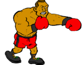 Desenho Boxeador pintado por g!