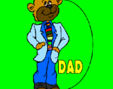 Desenho Pai urso pintado por bruna