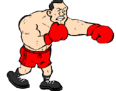 Desenho Boxeador pintado por luis